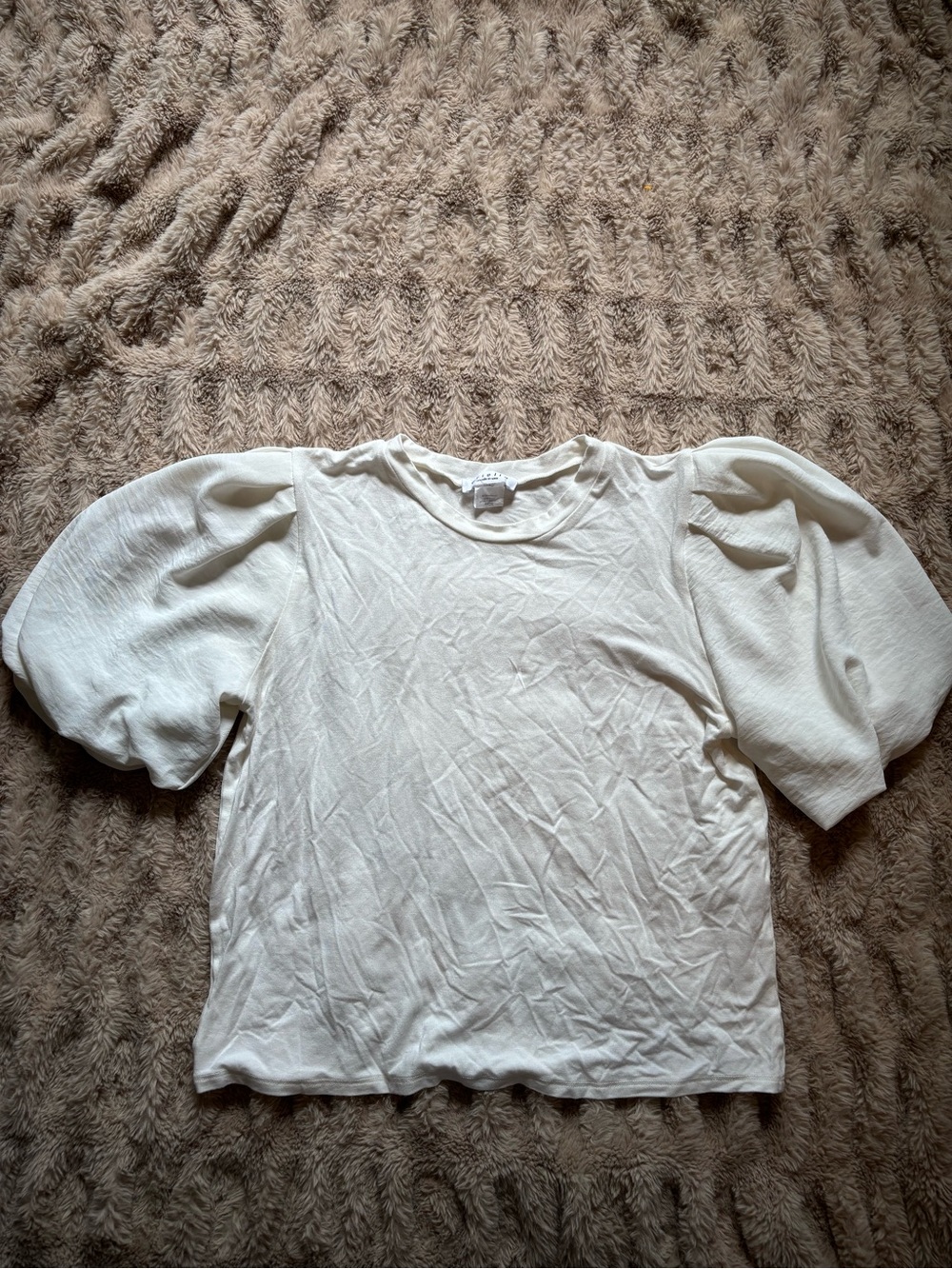 Ariella Puff Sleeve Cream Top
